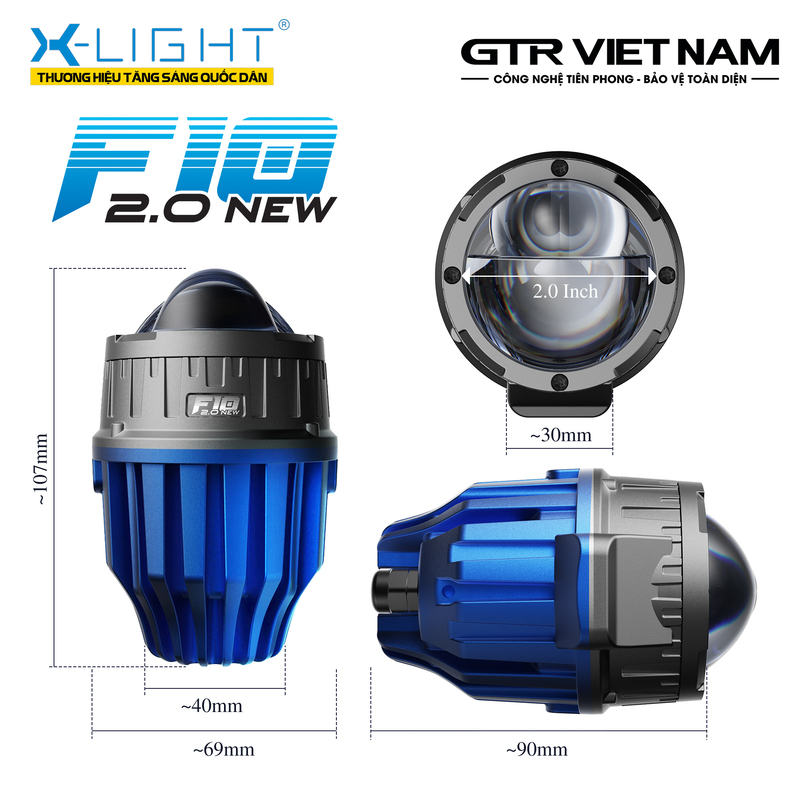 BI GẦM X-LIGHT F10 2.0 NEW